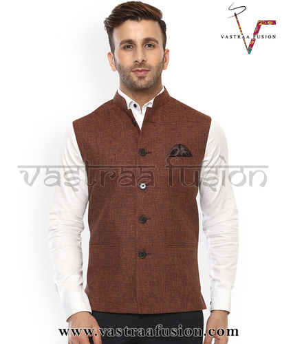 Men Plain Party Wear Galabandh Jacket - Cotton Blended Fabric, Sizes 36 to 50 Inches, Available in 25 Colors, Regular Fit, Casual & Festive Wear
