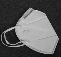 4 Ply N95 Face Mask - 20x15x0.5 Cm | White Color, Breathable Design, 95% Particle Filtration, Multi-use For All Ages