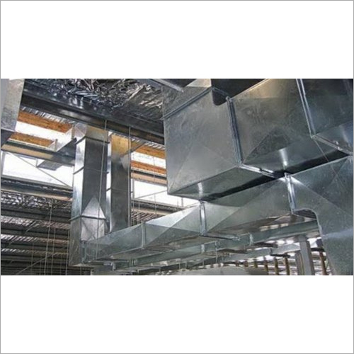 Silver Stainless Steel Exhaust Duct