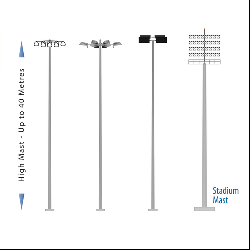 High Mast Light Pole Application: Petrol Pumps