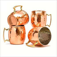Hammered Copper Mule Mug Set
