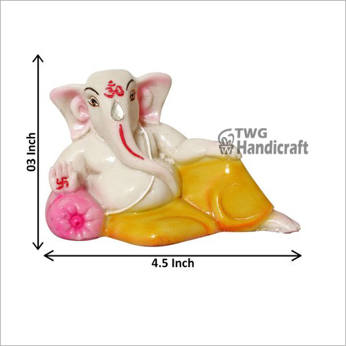 Marble Ganesha Statue Height: 3 Inch (In)