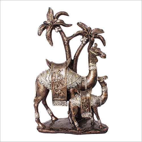 Antique Look Camel Pair Statue Showpiece
