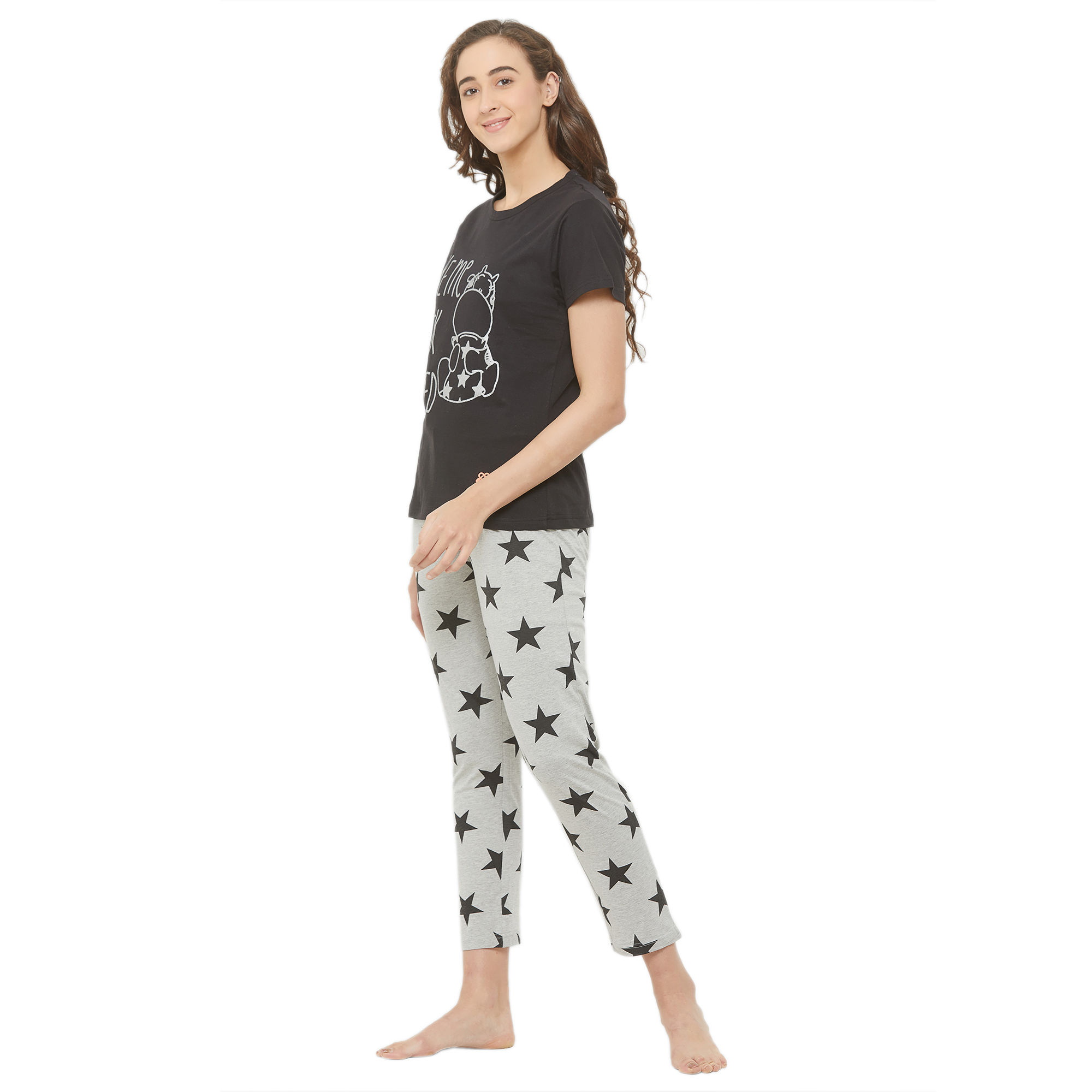 Evolove Ladies Star Printed Night Suit