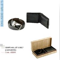 mens leather wallet and balts