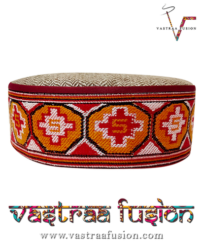 Kullu Traditional Pahari Topi - Wool, Customized Size, Multi-Color | Embroidered Closure, Unisex Design, Washable for Winter Wear
