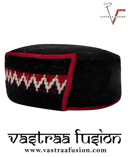 Kullu Traditional Pahari Topi - Wool Material, Customized Size, Multi-Color | Unisex, Embroidered Closure, Winter Essential