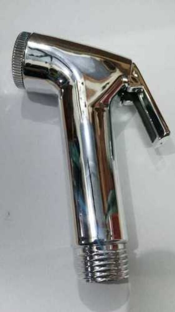 Health Faucet Gun - Stainless Steel, Chrome Finish | Wall-Mounted Trigger Operated Hand Sprayer for Bathroom Hygiene and Toilet Cleaning