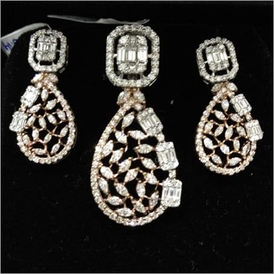 Real Diamond Pendant Set