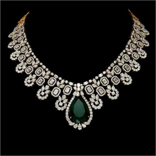 Diamond Bridal Panna Necklace - Diamond Bridal Panna Necklace Exporter ...