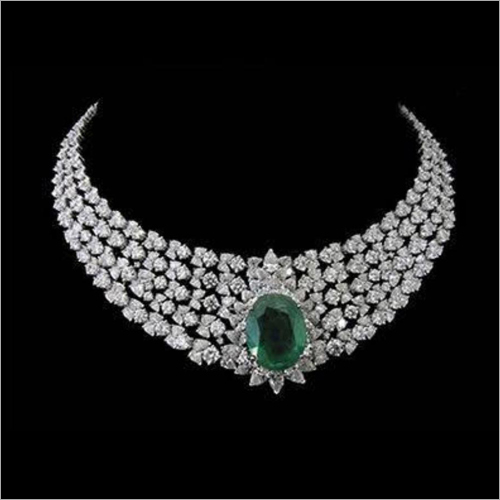 Ladies diamond sale necklace set