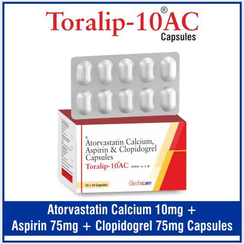 Atorvastatin 10mg +  Aspirin 75mg+  Clopidogrel 75mg