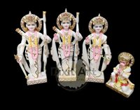 Marble Ram Darbar Statue - Customizable Sizes, Handmade With Finest Quality Marble | Elegant Finishing, Various Art Poses, Hinduism Theme