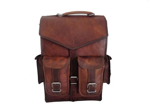 Natural Brown Color Leather Briefcase