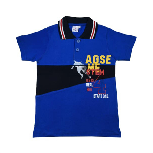 Kids Fancy Polo Neck T Shirt