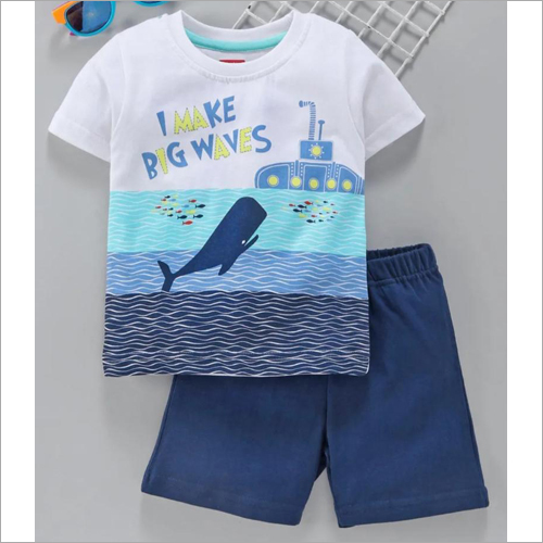 Washable Kids Fashionable T Shirt With Shorts Set