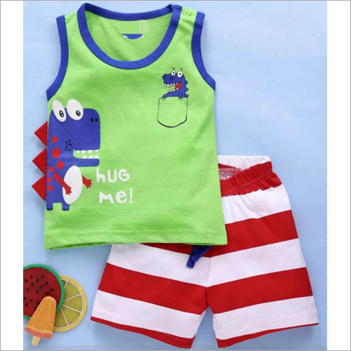 Kids Sleeve Less T Shirt With Shorts Set