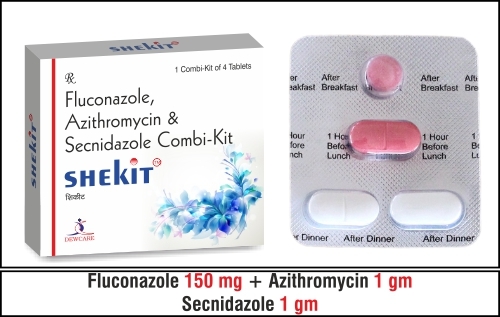 Fluconazole 150 mg. + Azithromycin 1gr. +  Secnidazole 1gr.