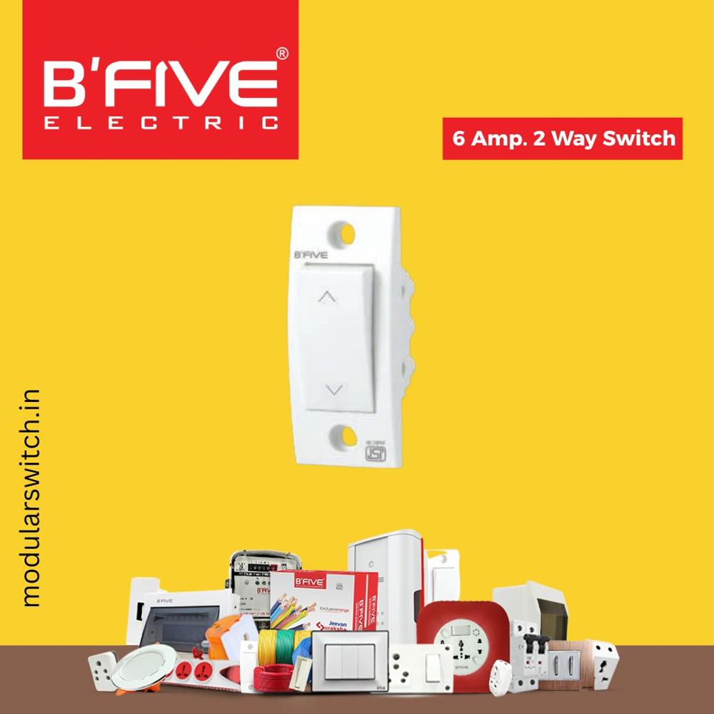 Modular Switches | 6 Ampere 2 Way Switch - Color: White