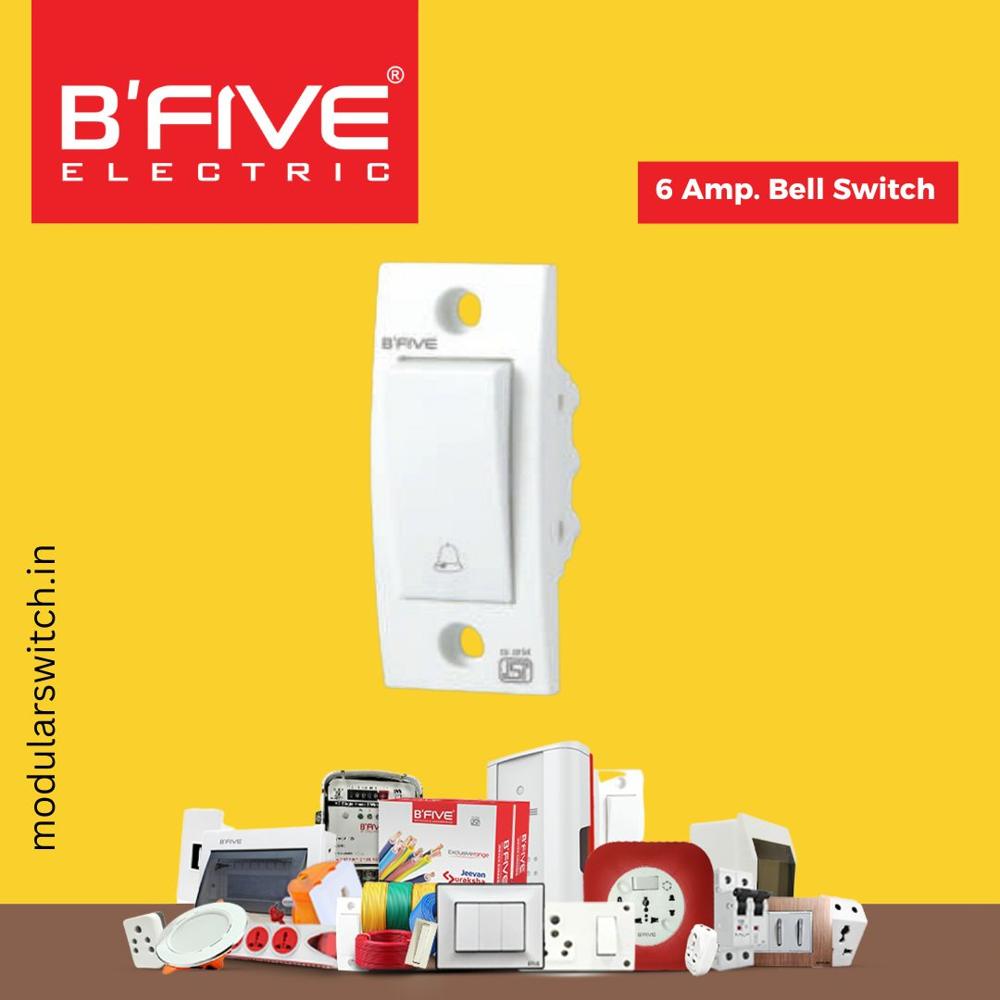 6 Ampere Bell Switch - Color: White