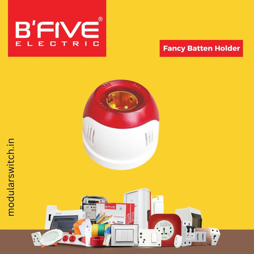 Holder| Fancy Batten Holder - Color: White
