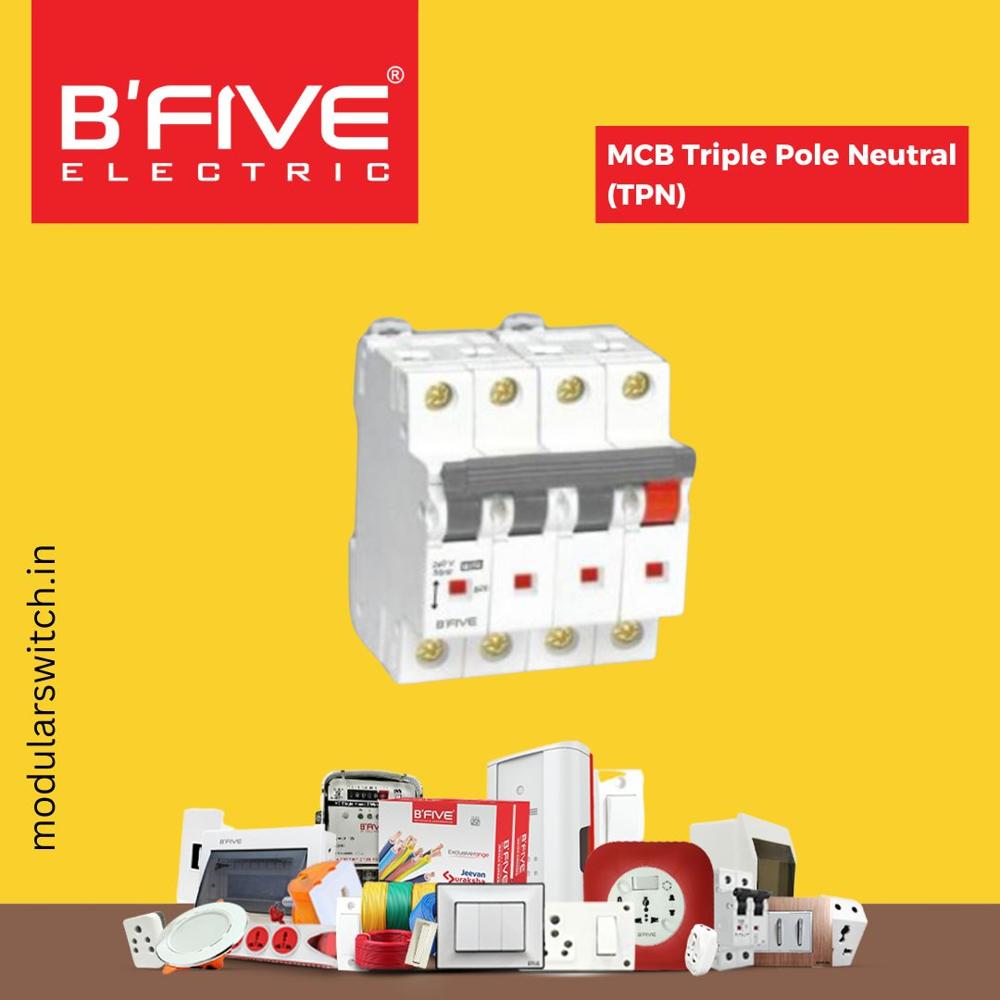 Mcb Triple Pole Neutral (tpn) - Color: White