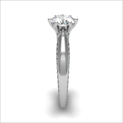 Platinum Stud Ladies Ring