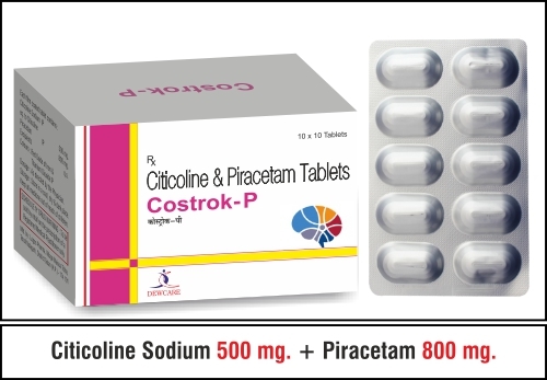 Citicholine 500 mg. + Piracetam  800mg