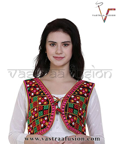 Multi Colour Embroidered Festival Wear Short Jacket / Shrug