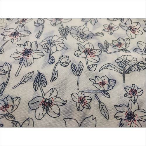 Linen Floral Printed Shiritng Fabrics