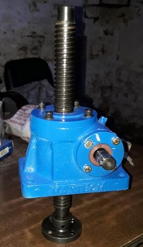 Motorized screw jacks.