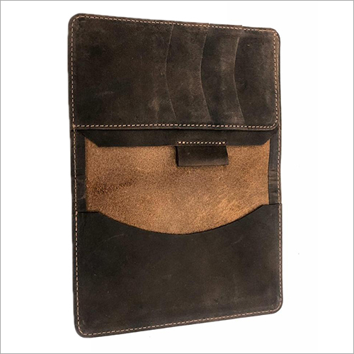 Brown Unisex Leather Passport Holder