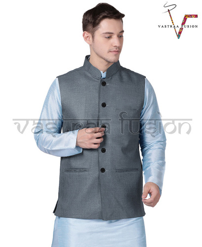 Men Plain Festive Wear Nehru Jacket