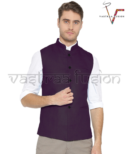 Men Plain Festive Wear Nehru Jacket