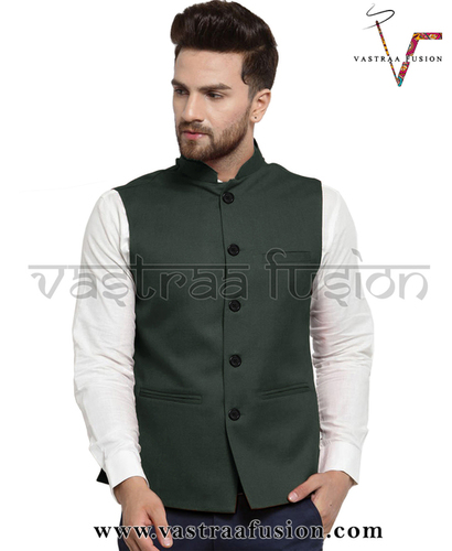 Men Plain Festive Wear Nehru Jacket