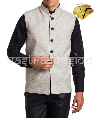 Men Plain Festive Wear Nehru Jacket