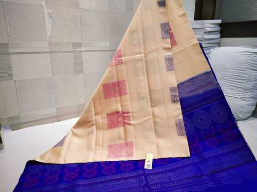 Pure Kanchipuram Soft Silk Saree Without Border