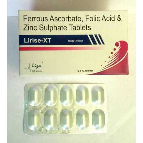 Ferrous Ascorbate Folic Acid And Zinc Sulphate Tablet General Medicines