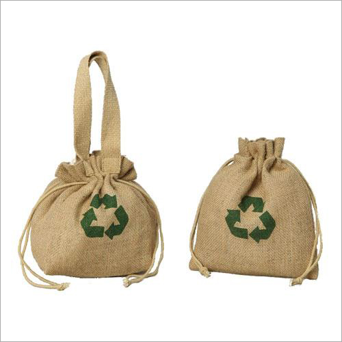 Jute Cosmetic Printed Bags