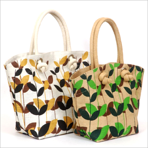 Jute Hand Printed Bags