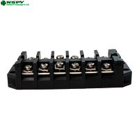 Nspv 2p To 20p Screw Terminal Block Barrier Terminal Block Terminal Strip For Electrical System - Color: Black