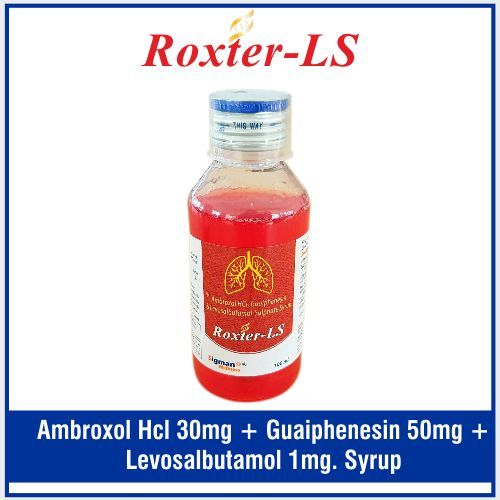 Ambroxol  30 mg.  + Levosalbutamol  1mg  + Guaifenesin   50 mg.