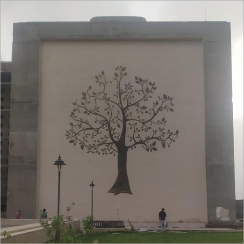 Metallic Copper Tree Mural