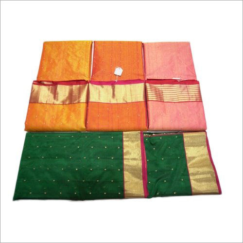 40+ colours Korvai Silk Cotton Sarees with Running Blouse