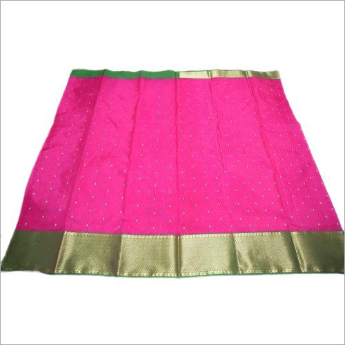 Chanderi Katan Silk saree with Jaquard Border