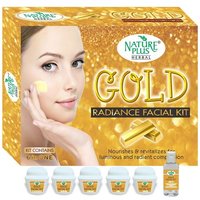Nature Plus Herbal Gold Facial Kit, 370gm Recommended For: All