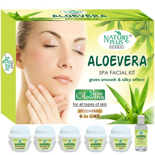Nature Plus Herbal Aloevera Spa Facial Kit, 370gm