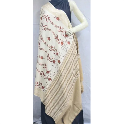 Embroidered Pearl Shawl