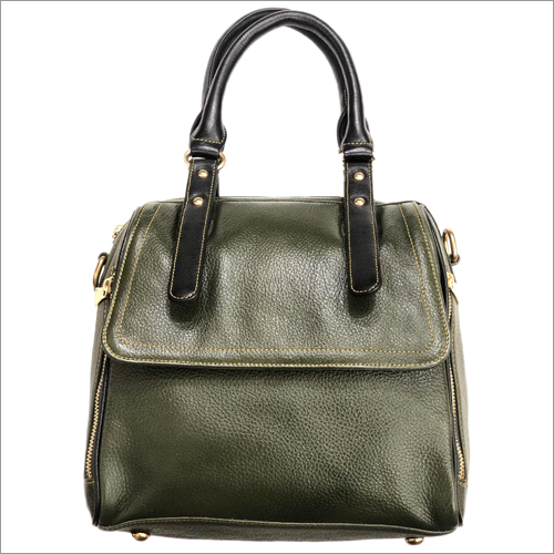 Ladies 100 Percent Pure Black Leather Bag