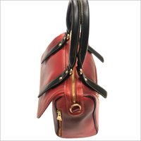 Ladies Leather Zipper Hand Bag